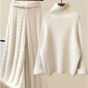 Knit Cream Pants